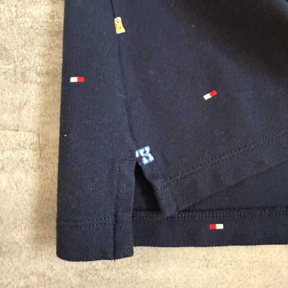 Tommy Hilfiger Womens Polo Shirt Dark Blue Logo Size XS - Picture 4 of 8